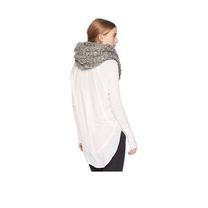 Free People Gray Cozy Knit One Size Infinity Scarf